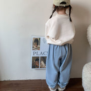 ロングパンツ 子供服 キッズ ベビー ジュニア 男の子 女の子 ボトムス 長ズボン ジョガーパンツ ウエストゴム センタープレス ゆったり カジュアル シンプル ゆるシルエット おしゃれ かわいい お出かけ 普段使い ルームウェア 通学 通園 男児 女児 子ども こども