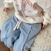 ロングパンツ 子供服 キッズ ベビー ジュニア 男の子 女の子 ボトムス 長ズボン ジョガーパンツ ウエストゴム センタープレス ゆったり カジュアル シンプル ゆるシルエット おしゃれ かわいい お出かけ 普段使い ルームウェア 通学 通園 男児 女児 子ども こども