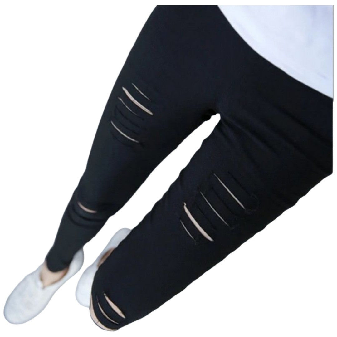 スキニーパンツ ロングパンツ レディース 女性用 ボトムス ストレッチ ダメージ 9分丈 長ズボン 黒 無地 細身 オシャレ カジュアル かっこいい 着回し力 スリム ヘビロテ お出かけ 春 夏 秋 レギンス風 スパッツ風 タイト ブラック