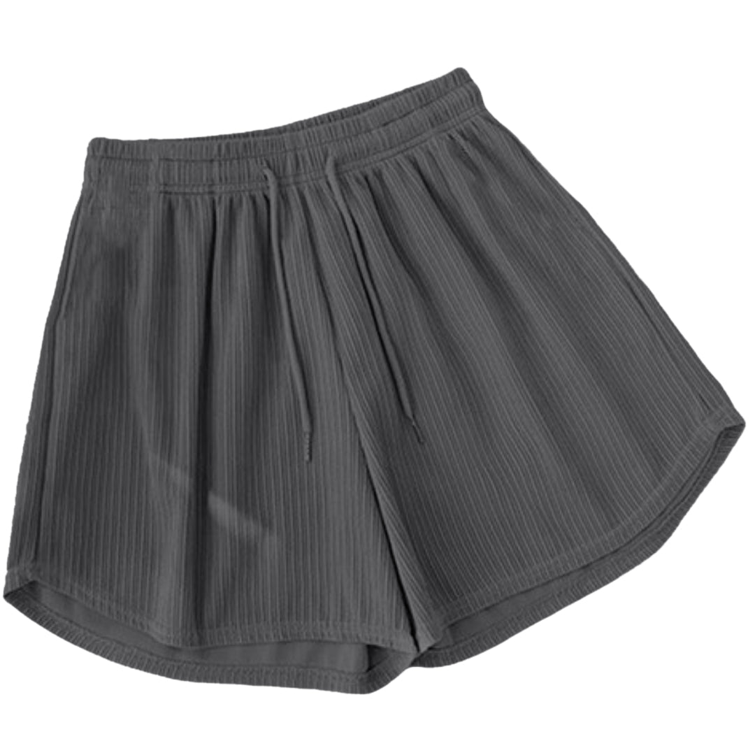 ショートパンツ ワイドパンツ 短パン レディース 大きいサイズ 普段着 グレー バリエーション画像