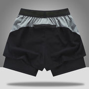 スポーツウェア ショートパンツ レギンス 一体型 メンズ 男性用 紳士用 ボトムス 大きいサイズ 短パン ブラック グレー フィットネス トレーニング ジム ランニング ジョギング 運動