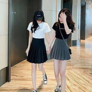 ミニスカート プリーツスカート レディース 女性用 ボトムス 膝上 ひざ上 台形 無地 大きいサイズ 裏地付き カジュアル シンプル おしゃれ かわいい ブラック ホワイト グレー ネイビー 黒 白