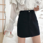 ミニスカート Aライン ハイウエスト レディース 女性 ボトムス 大きいサイズあり 無地 単色 シンプル 着回し 合わせやすい カジュアル 定番 おしゃれ お出かけ 普段使い 婦人用 S M L XL 2XL