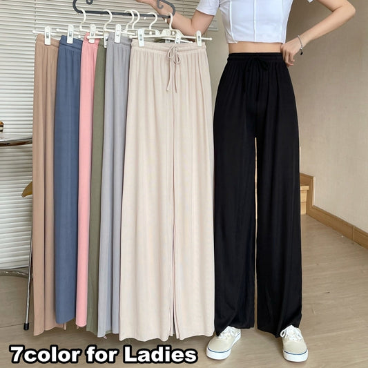 ロングパンツ ワイドパンツ レディース 女性 ボトムス ウエストゴム 商品画像