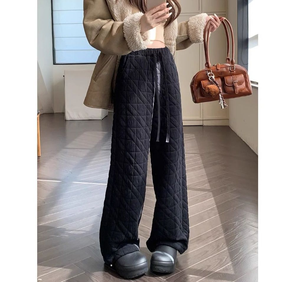ワイドパンツ レディース ロング ストレート ゆったり 体型カバー 商品画像3