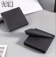 付箋 ふせん 卓上 ブラック 黒 看板風 文房具 文具 正方形 四角形 手紙 デスク オフィス 事務 貼り付け メッセージ 伝言 かわいい