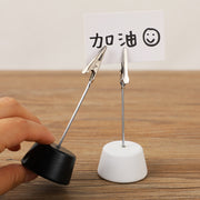 カード立て 2個セット メモクリップ メモスタンド カードスタンド ペーパークリップ メモ立て クリップ 卓上 文房具 カード 写真 名刺 ミニ シンプル かわいい オフィス インテリア 雑貨