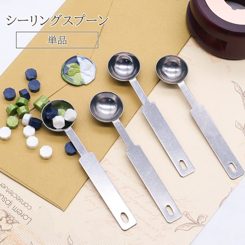 シーリングスプーン 単品 2.5ml シーリングワックス用 シーリングスタンプ ツール グッズ 道具 スプーンのみ 溶解ツール ワックスビーズ ろうそく スタンプ シンプル