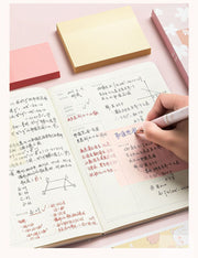 付箋 2個セット 付箋紙 ふせん メモ用紙 半透明 透けて見える 正方形 長方形 粘着 貼り付け シンプル 無地 文具 文房具 事務用品 学校 オフィス ステーショナリー