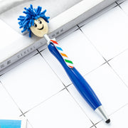 ボールペン タッチペン 2way 2本セット 1.0mm 文房具 事務用品 クリップ付き スタイラスペン ノック式 顔 フェイス ユニーク おしゃれ かわいい ギフト プレゼント ステーショナリー 筆記用具 スマホ タブレット