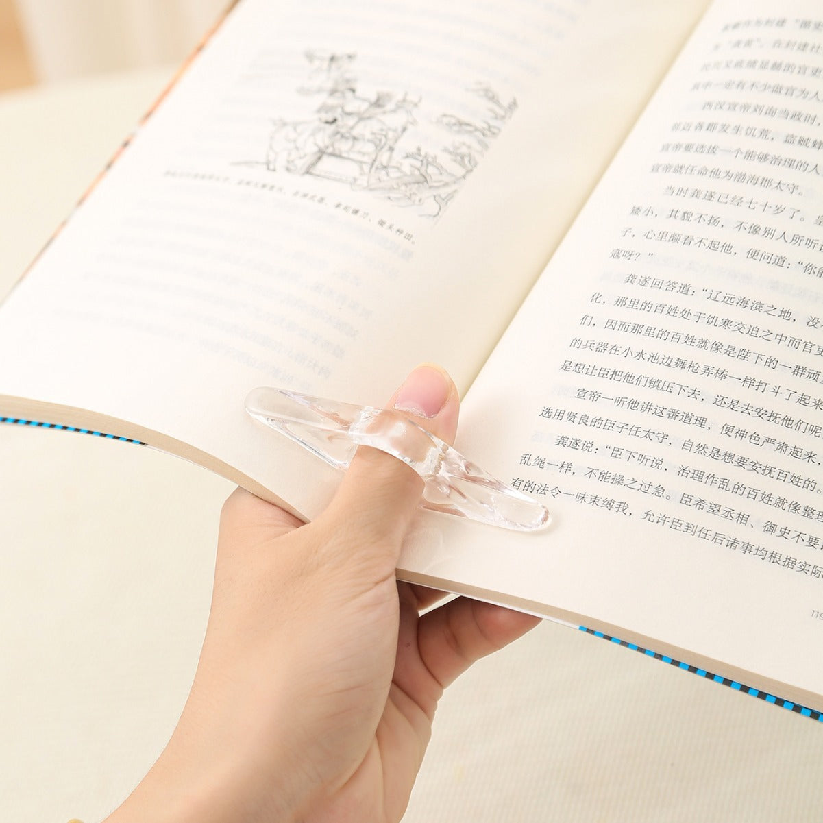 ブックマーク ページホルダー ブックストッパー 親指 読書補助 片手 商品画像2