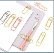 クリップ ペンホルダー 2個セット ペンクリップ ペーパークリップ 文房具 文具 手帳用アクセサリー シンプル 単色 事務用品 可愛い おしゃれ 便利