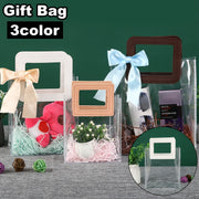 ギフトバッグ ラッピングバッグ 単品 ラッピング用品 ラッピング袋 小袋 手土産袋 プレゼント 贈り物 持ち手 クリア 透明 おしゃれ