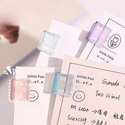 クリップ 同色10個セット スライドクリップ プッシュクリップ コーナークリップ 文房具 文具 書類クリップ メモクリップ プリント 書類整理 オフィス 事務用品 見出し 保管 整理整頓 シンプル 便利 かわいい