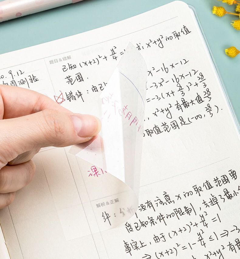 クリア付箋 透ける付箋 付箋 同サイズ2個セット 書ける 貼ってはがせる 商品画像3
