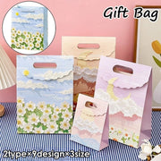 ギフトバッグ 紙袋 ペーパーバッグ 手提げ紙袋 ファッションバッグ 立体 花 雲 月 プレゼント 上品 高級感 ラッピング おしゃれ かわいい