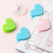 クリップ 5個セット ペーパークリップ メモクリップ 紙挟み 袋留め ハート おしゃれ かわいい 文房具 挟む オフィス キュート 雑貨 学校 書類