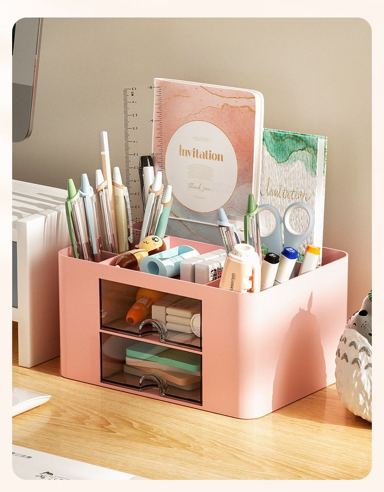 卓上収納ボックス 小物入れ ペン立て 収納ケース 収納グッズ 卓上 商品画像3