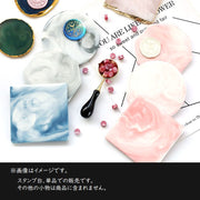 シーリングスタンプ台 封蝋用 スタンプパッド コースター 大理石風 スタンプマット 円形 丸形 四角 8角形 シーリングワックス用品 DIY 文房具 ステーショナリー ラッピング用品 マーブル グラデーション ブルー ピンク グレー サークル スクエア オクタゴン