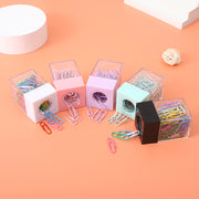 クリップホルダー マグネット付き クリップ入れ 磁石付き クリップ収納ケース 文房具 事務用品 整理整頓 取り出しやすい 大容量 クリア