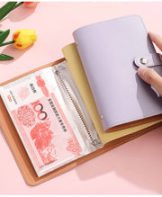 貯金ファイル 貯金手帳 貯金箱 お札ファイル 収納 家計管理 お札 お金仕分け 100万円 100枚収納可能 50ポケット お札入れ管理 封筒貯金 ファイル