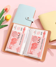 貯金ファイル 貯金手帳 貯金箱 お札ファイル 収納 家計管理 お札 お金仕分け 100万円 100枚収納可能 50ポケット お札入れ管理 封筒貯金 ファイル