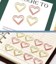 ゼムクリップ 10個セット ペーパークリップ クリップ 文具 文房具 ハート おしゃれ かわいい 事務用品 ステーショナリー