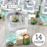 ギフトバッグ ラッピングバッグ 3枚セット ラッピング用品 ラッピング袋 小袋 手土産袋 プレゼント 贈り物 持ち手 クリア おしゃれ