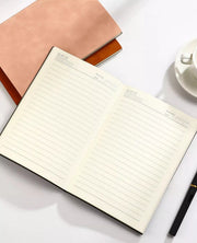 手帳 ミニノートブック メモ帳 日記帳 A5 小型 レザー風 ハードカバー 横書き100枚 筆記用紙 文房具 オフィス 事務用品