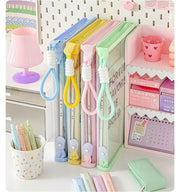 ファイルケース A4 ドキュメントファイル ストラップ付き ジッパー ファスナー ファイルバッグ 事務用品 収納 書類 保管 管理 プリント入れ 持ち運び シンプル