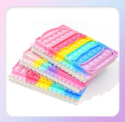 ミニノート A5 横罫線 リングノート メモ帳 手帳 日記 ダイアリー 文房具 カバー付き プッシュポップ ポップイット バブル