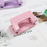 穴あけパンチ 2穴パンチ 穴径6mm ペーパーパンチ コンパクト 事務用品 文房具 文具 ステーショナリー 定番 ハンディ 紙用 ルーズリーフ ファイリング パンチャー 丸穴 シンプル