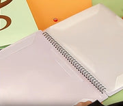 楽譜ファイル A4サイズ 20ポケット 40枚 4面 書き込み 譜面ファイル 楽譜カバー 楽譜入れ ポケット 音楽 習い事 レッスン 練習 吹奏楽 見開き ピアノ バイオリン ギター 吹奏楽部