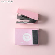 ホッチキス ホチキス ステープラー 針500本 2点セット 文房具 ミニサイズ 手のひらサイズ コンパクトサイズ 小さめ 小型 パステルカラー 無地 ピンク グリーン カジュアル ガーリー 可愛い キュート おしゃれ