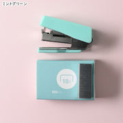 ホッチキス ホチキス ステープラー 針500本 2点セット 文房具 ミニサイズ 手のひらサイズ コンパクトサイズ 小さめ 小型 パステルカラー 無地 ピンク グリーン カジュアル ガーリー 可愛い キュート おしゃれ