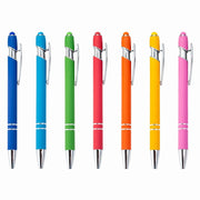 ボールペン 3本セット 2WAY タッチペン付き ノック式 金属製 クリップ 文房具 筆記用具 事務用品 学校 オフィス 会社