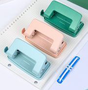穴あけパンチ 2穴パンチ 穴径6mm コンパクト 事務用品 文房具 文具 ステーショナリー 定番 ハンディ 穴あきパンチ 紙用 ルーズリーフ ファイリング DIY 便利 家庭 オフィス