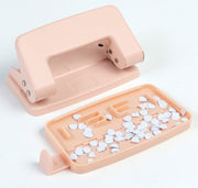 穴あけパンチ 2穴パンチ 穴径6mm コンパクト 事務用品 文房具 文具 ステーショナリー 定番 ハンディ 穴あきパンチ 紙用 ルーズリーフ ファイリング DIY 便利 家庭 オフィス