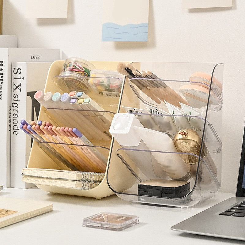 卓上収納ケース 収納ボックス 文房具収納 ペンスタンド メイク用品 コスメ収納 商品画像2