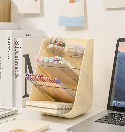 卓上収納ケース 収納ボックス 文房具収納 ペンスタンド メイク用品 コスメ収納 商品画像3