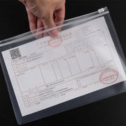 クリアファイル ファイル袋 ファイルケース 書類ケース 書類袋 小物入れ A5 A4 チャック付き ジッパー 長方形 四角形 シンプル 書類 ペン 小物 収納 保管 保存 防水 透明 クリア