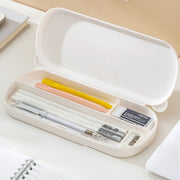 ペンペース 筆箱 箱型 ボックス型 仕切り付き スクエア 角丸 文房具 筆記用具 プラスチック おしゃれ かわいい 分類 整理 収納 小物入れ 小学生 中学生 高校生 大学生 ステーショナリー
