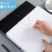 アコーディオンファイル 横型 13ポケット A4サイズ ドキュメントファイル 持ち手付き ファイルケース 文具 書類 持ち運び ジャバラ式 見出し 分類 楽譜 防水