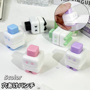 穴あけパンチ 1穴パンチ 5mm 単穴 小型 パンチ ミニサイズ コンパクト 事務用品 文具 ハンディ 紙用 ファイリング かわいい