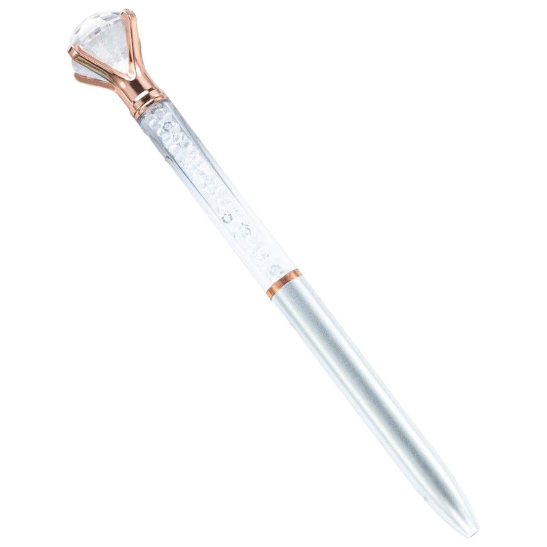 ボールペン 単品 1本 文房具 文具 ラインストーン シルバー×ローズゴールド バリエーション画像