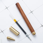 ボールペン ペン キャップ付き 文具 文房具 筆記具 筆記用具 事務用品 木目 シンプル おしゃれ ナチュラル モダン かわいい プレゼント ギフト 景品 オフィス 受付 普段使い 茶 黒 金色