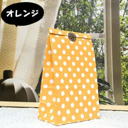 紙袋 ペーパーバッグ ギフト袋 同色10枚セット 包装用品 プレゼント用品 紙物雑貨 文房具 長方形 縦長 タテ型 縦型 総柄 ドット 水玉 クラフト紙 シンプル カジュアル 可愛い キュート かわいい ポップ ガーリー フェミニン おしゃれ ギフト 誕生日 クリスマス バレンタイン 母の日 父の日