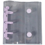 シール帳 バインダー リフィル ミニバインダー ミニファイル A8サイズ 3穴 透明 クリア ラメ カラフル システム手帳 スケジュール帳 ミニ手帳 メモ帳 トレカケース ミニ コンパクト 手のひらサイズ 推し活 PVC DIY 大人 女の子 コンパクトサイズ 収納 シール交換