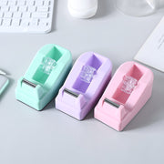 テープカッター 文房具 オフィス雑貨 小型 コンパクト 小さめ 無地 ホワイト ブラック ピンク グリーン マカロンカラー シンプル カジュアル ポップ ガーリー 可愛い キュート おしゃれ