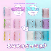 シール帳バインダー ミニバインダー 文房具 収納具 収納グッズ 整理用品 推し活グッズ スナップボタン A7サイズ 小型 小さめ コンパクト クリア 透明 ラメ入り シンプル カジュアル ガーリー ポップ フェミニン かわいい 可愛い キュート おしゃれ